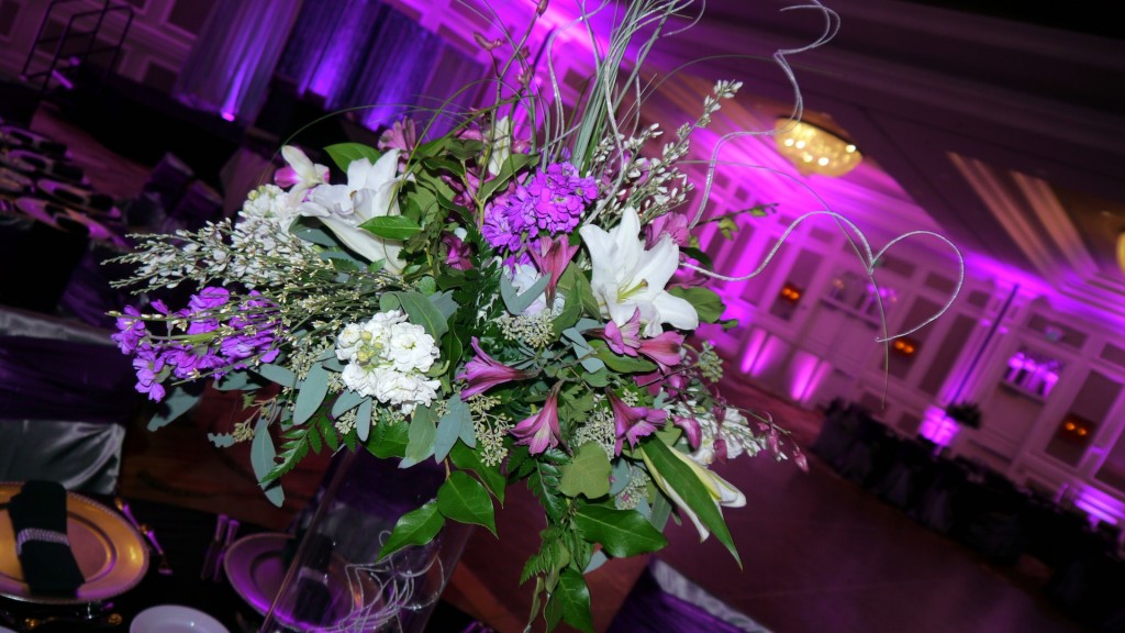 Centerpieces with Beautiful LED Lighting Background