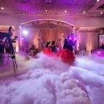 Quinceanera dancing on the clouds at chateau crystale